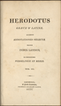 Holograph notes in a copy of Herodotus
