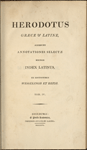 Holograph notes in a copy of Herodotus