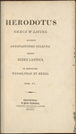 Holograph notes in a copy of Herodotus