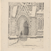 Church Doorway, snow.