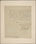 Letter to [Horatio] Gates