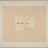 Letter to Miss Eliza Graeme, Philadelphia