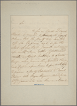 Letter to Col. [Nisbet] Balfour, Charlestown