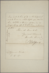 Letter to Gen. [Alexander] Leslie [Charleston]