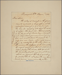 Letter to [Horatio Gates, Traveller's Rest, Berkeley County, Va.]