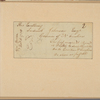 Letter to Gov. Samuel Johnson, Edenton, N. C.