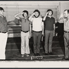 Josh Mostel [center] and unidentified others in the stage production Unlikely Heroes