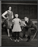 Susan Priolo, Tony Randall and unidentified in rehearsal for the stage production UTBU