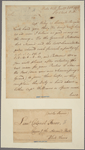 Letter to Lieut. Col. [Aaron] Burr, Comm'g the Advanced Posts, White Plains