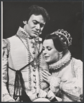 Peter Coffield and Claire Bloom in the stage production Vivat! Vivat Regina!