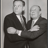 Tom Ewell and Bert Lahr in rehearsal for the stage production Waiting for Godot [Coconut Grove Playhouse, Miami, FL, 1956]