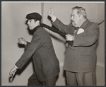 Charles Weidman and John Scott Smart in rehearsal for the stage production Waiting for Godot [Coconut Grove Playhouse, Miami, FL, 1956]