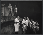 Muni Seroff, [center] and unidentified others in the stage production The Wall