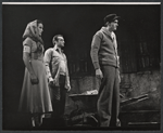 George C. Scott [center] and unidentified others in the stage production The Wall