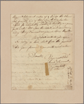 Letter to Thomas Han cock [Boston]