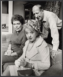 Philippa Bevans, Enid Markey and Paul Ford in the stage production What Did We Do Wrong?