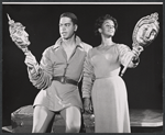 Earle Hyman and Vinie Burrows in the stage production The Worlds of Shakespeare