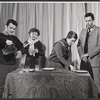 Joseph Ragno, Jeanne Asch, Barbara Dana and unidentified in the stage production A Worm in Horseradish