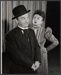 Eli Mintz and Celia Adler in the stage production A Worm in Horseradish