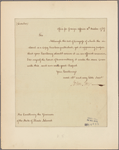 Letter to the Governor of Rhode Island [John Collins, Providence]