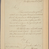 Letter to Col. John Neilson, [New] Brunswick, N. J.