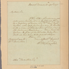 Letter to Alexander Hamilton, New York