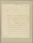 Letter to [Horatio] Gates, New York