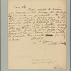 Letter to Mr. Causten, Baltimore