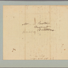 Letter to Mr. Causten, Baltimore