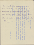 Letter to Mr. Causten, Baltimore