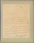 Letter to Thomas L[orraine] McKenney, Georgetown