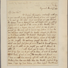 Letter to Mrs. [Martha] Washington, Mount Vernon