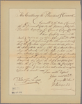 Letter to the President [William Moore] and Council [of Pennsylvania]