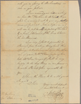 Letter to Governor [Robert] Eden [Annapolis, Md.]