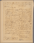 Letter to [Horatio Gates, Traveller's Rest, Berkeley Co., Va.]