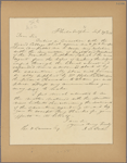 Letter to Thomas H. Burrowes, Harrisburg