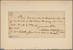 Letter to Dr. [Richard] Tootell, surgeon to the troops at Annapolis