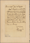 Letter to Captain -- --