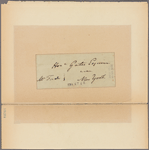 Letter to Horatio Gates, New York