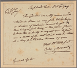 Letter to [Horatio] Gates