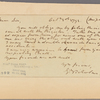 Letter to [Thomas Todd, Richmond, Va.]