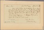 Letter to [Thomas Todd, Richmond, Va.]