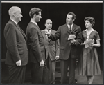 Unidentified actors, Richard Kiley, and Joan Hotchkis in the stage production Advise and Consent