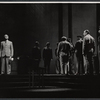 James Daly [far left], Dino Fazio [right] and unidentified others in the stage production The Advocate