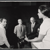 Corbett Monica, Ray Walston, director George Abbott, and Lee Lawson in rehearsal for the stage production Agatha Sue, I Love You