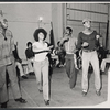 Bill Duke [left] and unidentified others in rehearsal for the stage production Ain't Supposed to Die a Natural Death