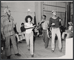 Bill Duke [left] and unidentified others in rehearsal for the stage production Ain't Supposed to Die a Natural Death