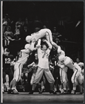 Ray Bolger and cast members in the stage production All American