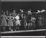 Ray Bolger and cast members in the stage production All American