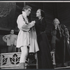 Unidentified actor, William Smithers, Nancy Wickwire, and Will Geer in the stage production All's Well That Ends Well, Stratford, CT